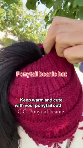 The C.C Women’s Ponytail Beanie keeps you cozy while rocking your favorite ponytail look! @Beanie Trendify #beanie #beanies #winterhat #hats #beaniehat 