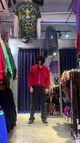 Staff Styling  Red denim jacket outfit #渋谷 #西海岸渋谷 #fashion #古着 #アメカジ 