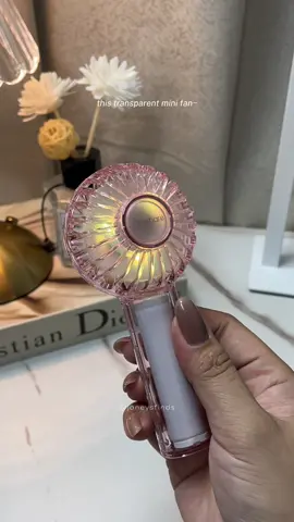 cutie transparent mini fan 🫧 #minifan #portablefan #orashare #orasharehf02t #giftideas 