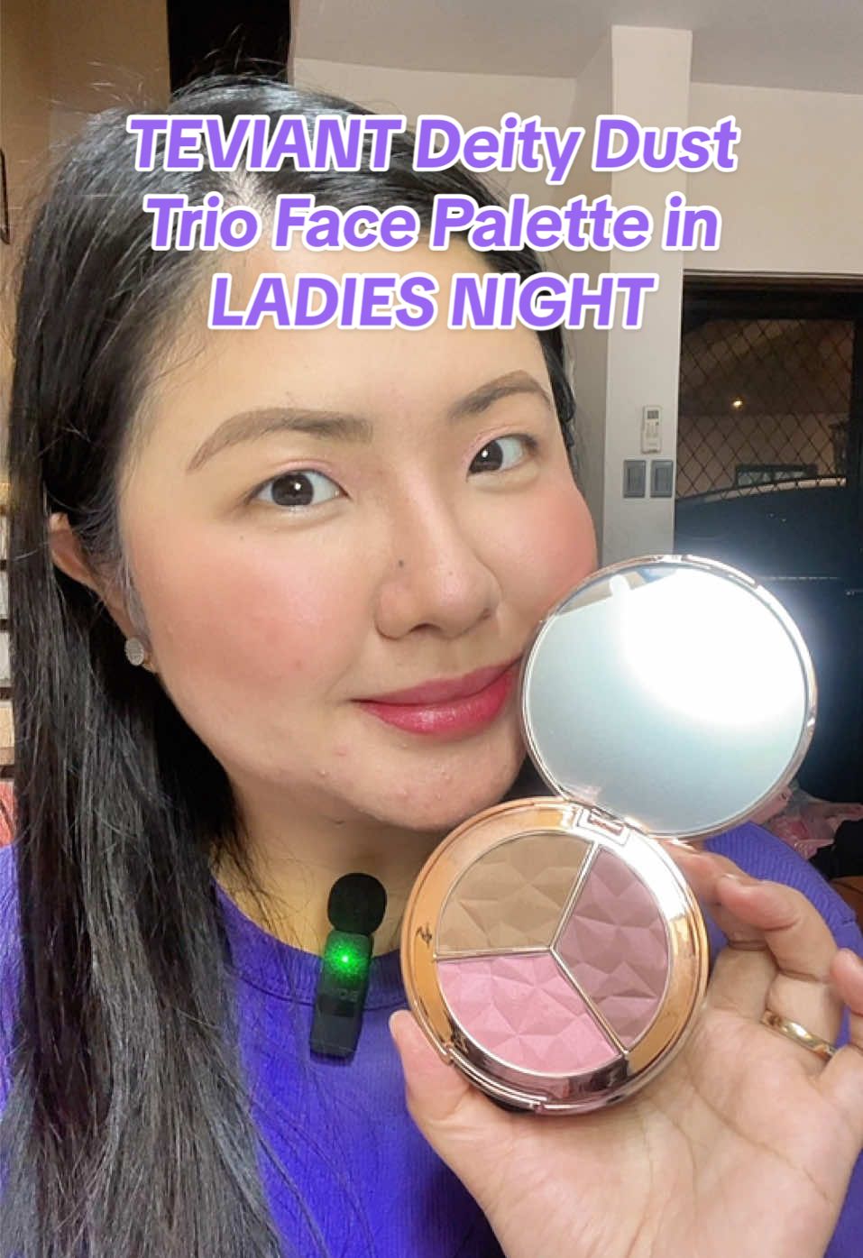 Replying to @Emily @Emily Teviant Deity Dust Trio Face Palette in LADIES NIGHT @Teviant @Albert Kurniawan @NikCrisostomo @acr_applesauce #fyp #teviant #facepalette #makeup 💜  