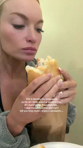 The last 14 weeks wrapped…. #pregnant #14weekspregnant #sandwich #cravings