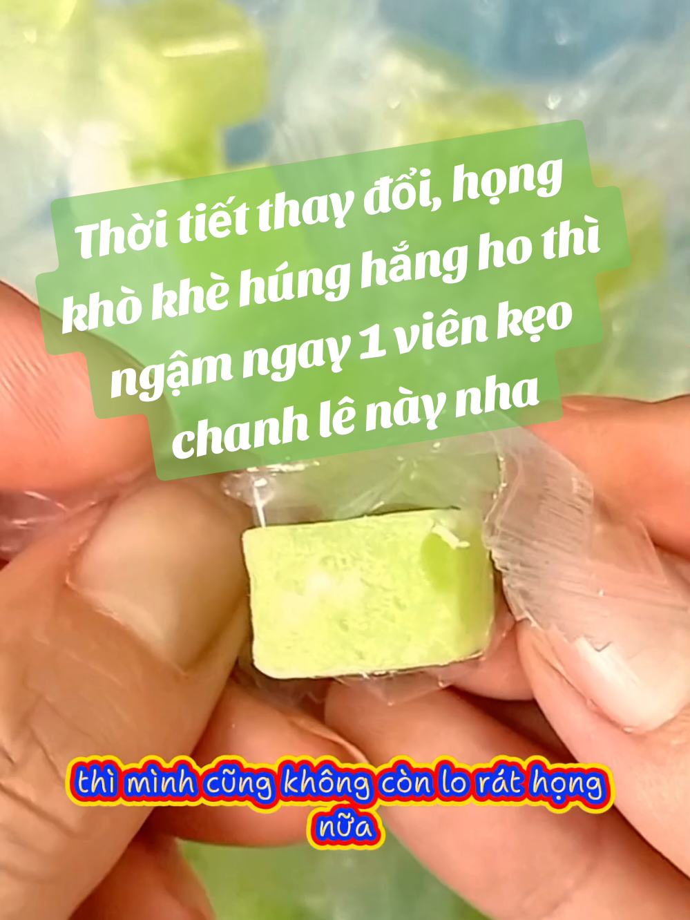 Thời tiết thay đổi, họng khò khè húng hắng ho thì ngậm ngay 1 viên kẹo chanh lê muối biển này nha chị em. #meminh_khoi #xuhuong #ănvặt #anvat #keochanhlemuoibien @Mẹ Minh_Khôi❤️ @Mẹ Minh_Khôi❤️ 