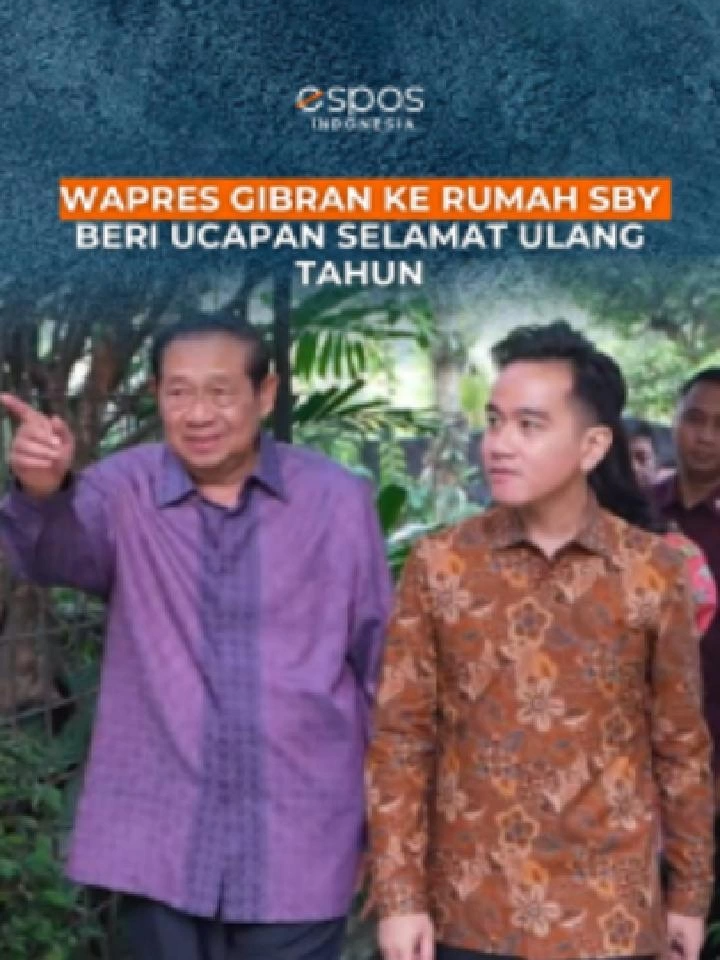 Wakil Presiden (Wapres) Gibran Rakabuming Raka berkunjung ke kediaman Presiden ke-6 Republik Indonesia, Susilo Bambang Yudhoyono (SBY), di Kompleks Puri Cikeas, Nagrak, Gunung Putri, Bogor, Selasa (09/09/2025). Kunjungan ini dilakukan dalam rangka silaturahmi sekaligus menyampaikan ucapan selamat ulang tahun. Selain itu, Wapres juga dengan seksama menyimak nasihat-nasihat yang diberikan oleh SBY selaku pemimpin negara terdahulu. #ulangtahunsby #gibranketemusby #gibranultahsby #sby #GibranRakabuming #news #susilobambangyudhoyono #wakilpresiden #viral #fyp