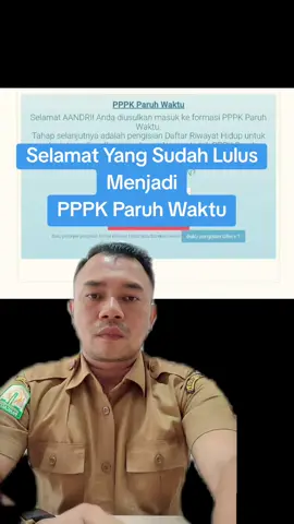 Selamat yang telah dinyatakan lulus menjadi PPPK Paruh Waktu. #asn #kemendagri #kemendagri #bkn #pppk 