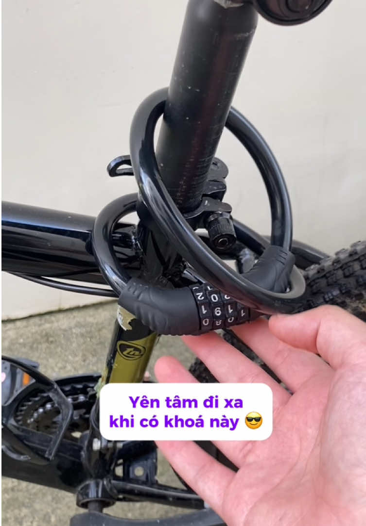 khoá xe đạp nhỏ gọn tiện lợi không cần chìa khoá #phukienxedap #khoaxedap #khoamatkhau #xuhuong 
