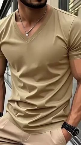 Breathable & bold — perfect for summer vibes ☀️ #deepvneck#tshirt #streetwear #TikTokShopLaborDaySale#spotlightfinds