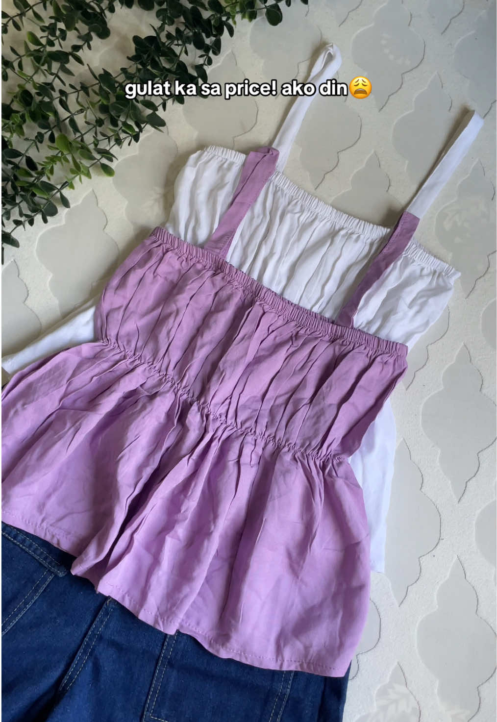 di mo akalaing ganito kamura tong top nato😩#challistop #peplumtop 