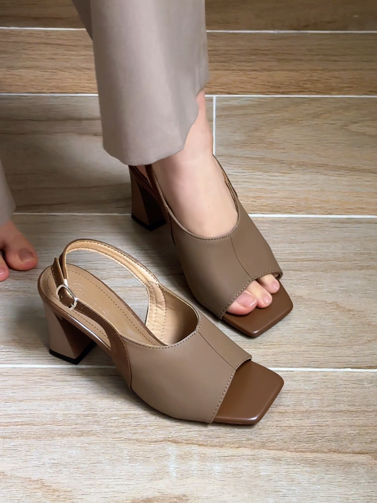 Màu nâu lên chân sang lắm nha các chị em 🥰 #review #thoitrangnu #giaydepnu #giaycaogot 