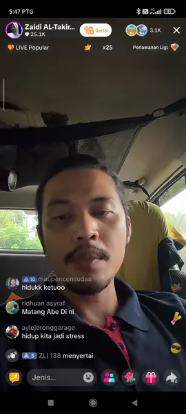 #zaidialtakiran_live  perempuan dia x paham..moga baik baik je lah...