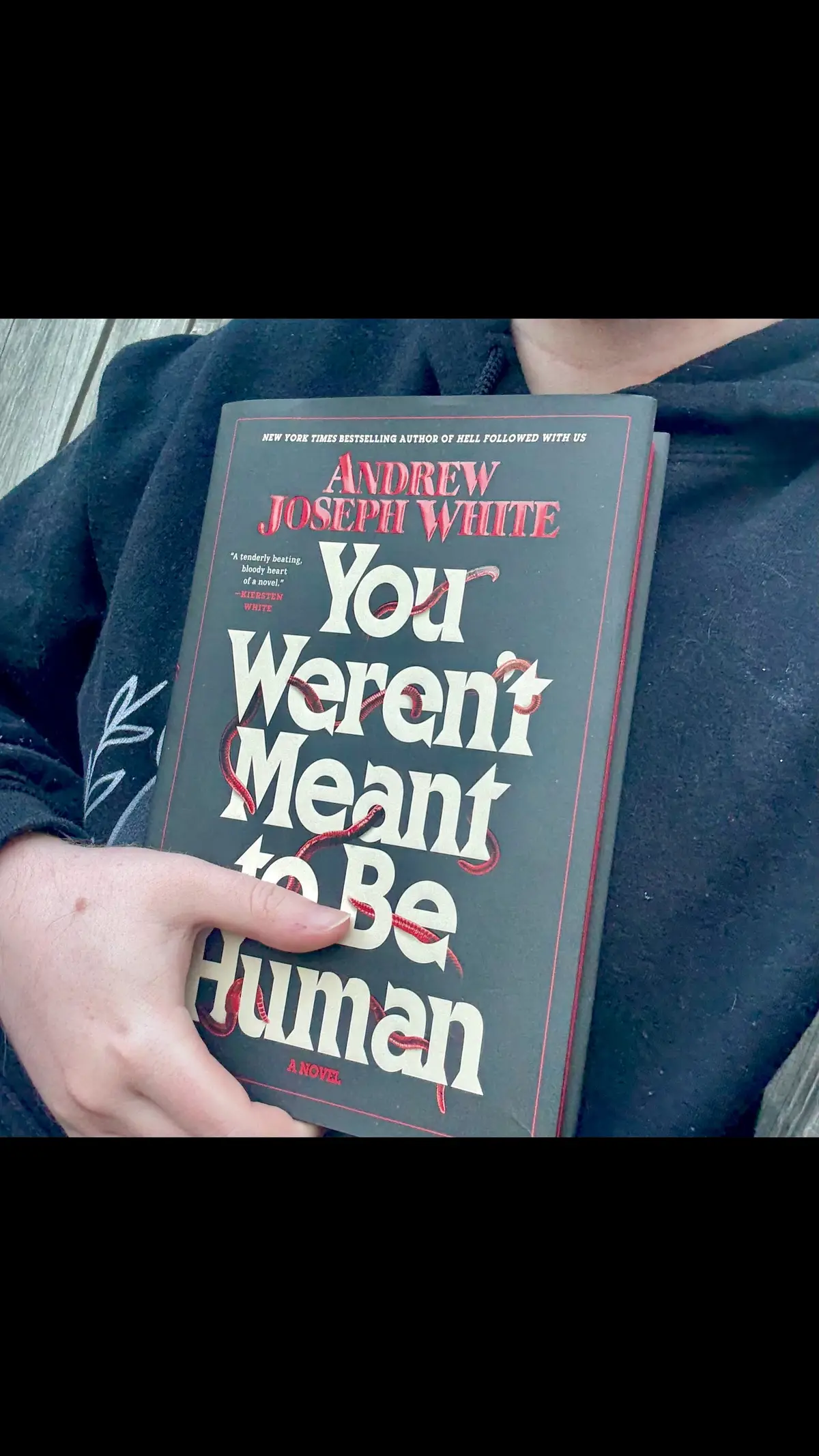 YOU WEREN'T MEANT TO BE HUMAN is out today!! My horror novel about worms, cults, unwanted pregnancy, undiagnosed autism, and trans men's invisibility in discussions about reproductive justice... Just know that this was written as a snapshot of my feelings the day that Roe V Wade was overturned. It's filthy, violent, disgusting, and while none of this happened to me, emotionally it's the truest thing l've ever written. I can't believe it's on shelves. Thank you ALL Find the hardback, ebook, and audio NOW, wherever you usually get your books, in the US and UK 💕💕 (@Saga Press Books 🛸🧙🏿‍♀️🔪 and @Daphne Press) ABOUT YWMTBH: Festering masses of worms and flies have taken root in dark corners across Appalachia. In exchange for unwavering loyalty and fresh corpses, these hives offer a few struggling humans salvation. A fresh start. It’s an offer that none refuse. Crane is grateful. Among his hive’s followers, Crane has found a chance to transition, to never speak again, to live a life that won’t destroy him. He even met Levi: a handsome ex-Marine and brutal killer who treats him like a real man, mostly. But when Levi gets Crane pregnant—and the hive demands the child’s birth, no matter the cost—Crane’s desperation to make it stop will drive the community that saved him into a devastating spiral that can only end in blood. You Weren’t Meant to Be Human is a deeply personal horror; a visceral statement about the lives of marginalized people in a hostile world, echoing the works of Stephen Graham Jones and Eric LaRocca. #youwerentmeanttobehuman #andrewjosephwhite #BookTok #transbooks #horrorbooks 