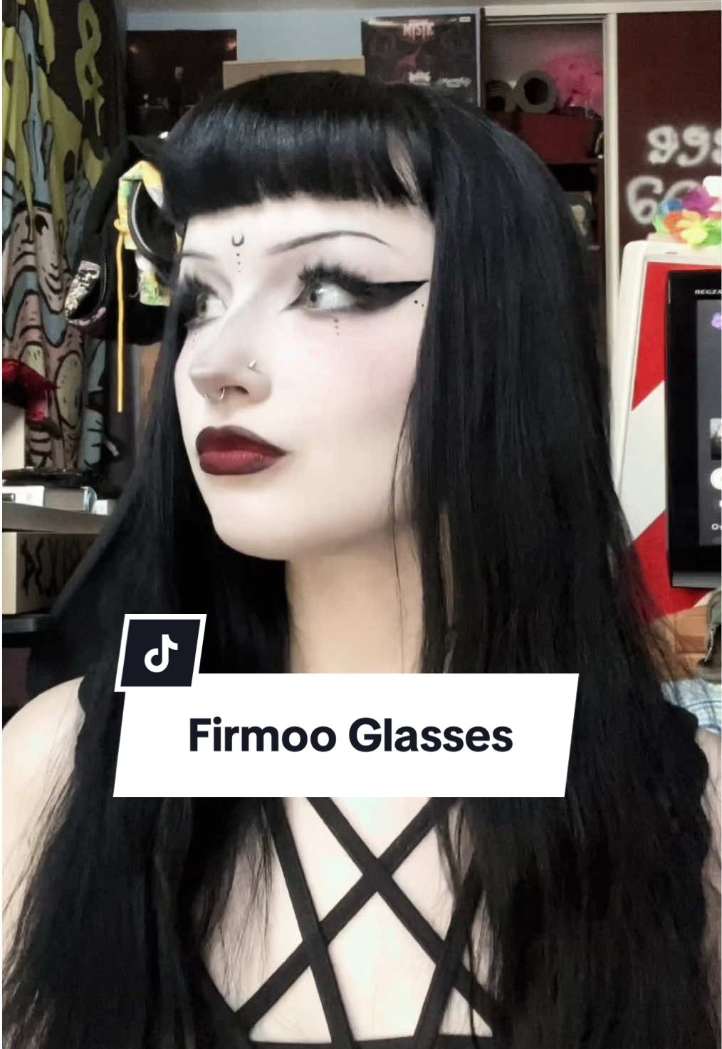 Nowe okulary od @Firmoo Glasses (prezent) 👀 | Użyj kodu MAZA2940 dla 40% zniżki.  #firmoopoland #firmooglasses #alttok #gothtok #dlaciebie 