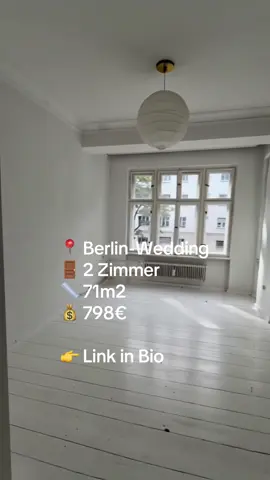 📍 Berlin-Wedding 🚪 2-Zimmer-Wohnung 📏 71m² 💰 798€ 🔗 Jetzt bewerben – Link in Bio #WohnungBerlin #BerlinLiving #Wohnungssuche #BerlinVibes #flatmatch 