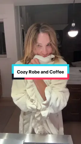 Mornings this cozy make for a beautiful day❤️ #cozyrobe #robe #coffeecups #coffeeaesthetic #bathrobe 