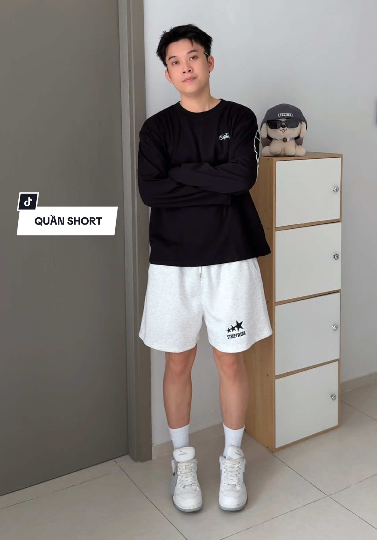 Quần short nỉ trên gối SIXHUMAN 👏 #goclamdep #outfit #quanshortnam #sixhuman #iamloc1108 
