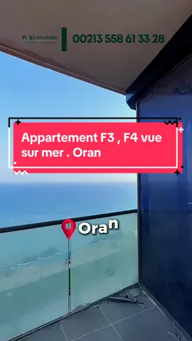 Dernière chance au Front de Mer d’Oran ! Des appartements haut standing face à la mer encore disponibles. 💎 F3 – 96 m² à 4 milliards 416 millions. 💎 F4 – 112 m² à 5 milliards 152 millions. 👉 Soit environ 46 millions le m². 🌊 Vue mer exceptionnelle, résidence sécurisée avec parking souterrain, climatisation, chauffage central et cuisine équipée. ⏳ Paiement par tranches, sans crédit bancaire. ⚡ Dépêchez-vous, ils vont partir très vite ! 📲 Contactez-nous au 0558 61 33 28.