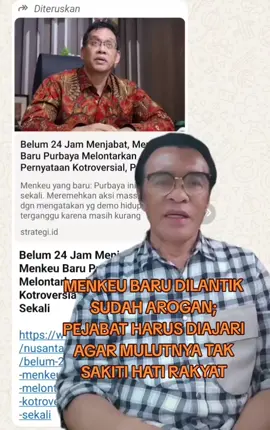 Menkeu nya baru umur satu hari sudah keluarkan pernyataan kontroversi alias blunder..lagian menteri Endoersan  Lore Luhut bisa2 orang2 Genk Solo juga dong? 