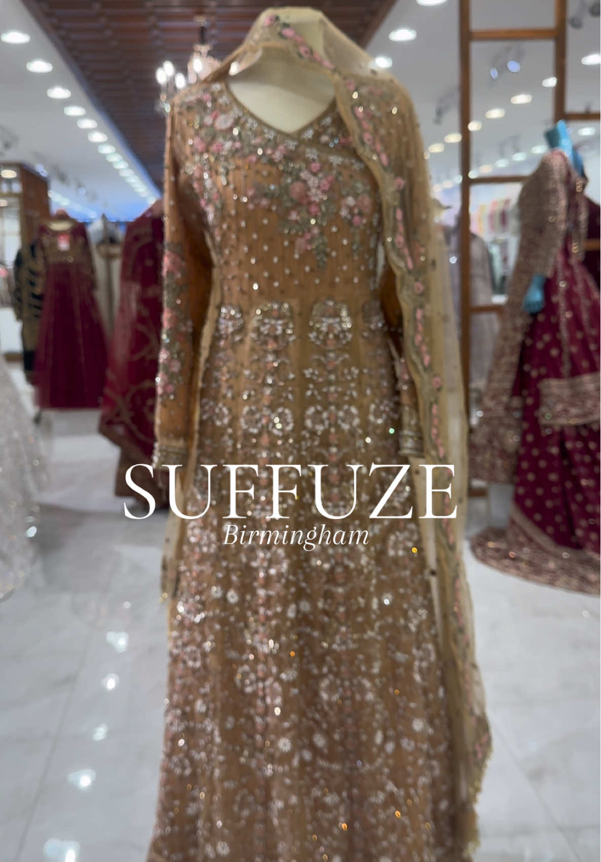 New Heavy Long Maxi Dress 👗 💃 Now Available in Store   #embroiderydresses #ukdesifashion #indianwear #FYP#viral 