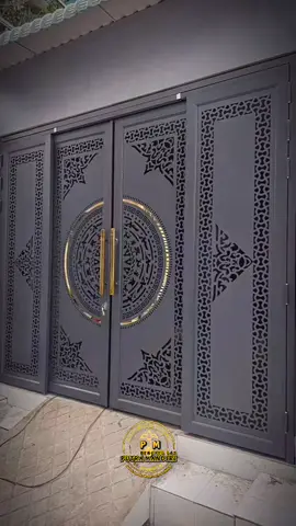 sleding swing motif baru di jamin estetik#putramandiri #sledingswingdoor #pagarlasercutting 