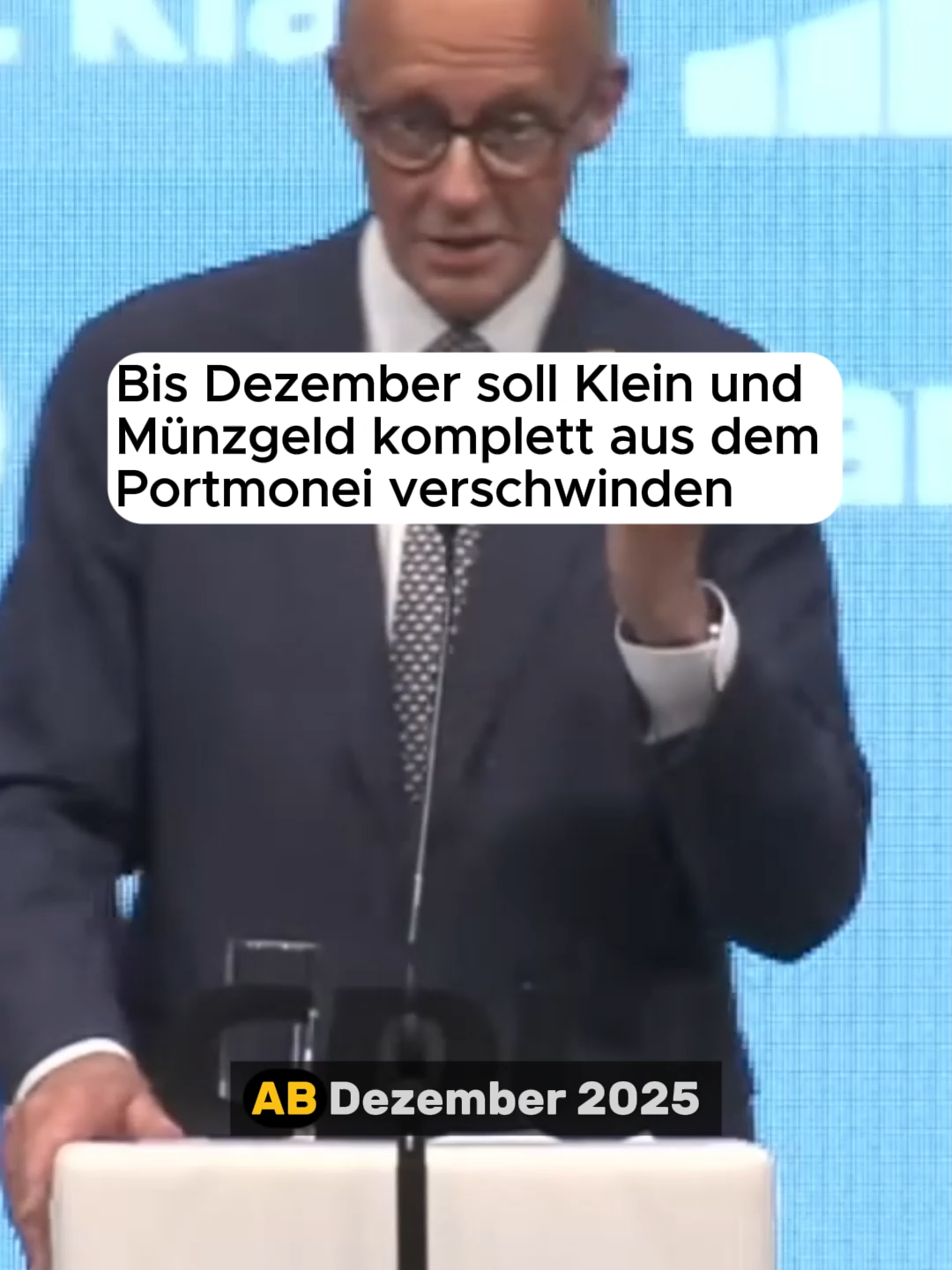 Bis Dezember soll Kleingeld/Münzgeld komplett aus dem Verkehr verschwinden! #fyyyyyyyyyyyyyyyy #friedrichmerz #politik #cducsu #schule #kontrovers #tiktoker #fouryou #cdu #Geld #foryoupage❤️❤️ #warmwasser #politics #bargeld Satorischer Beitrag, keine realen Aussagen