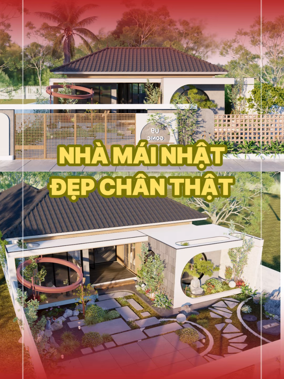 Nhà cấp 4 sân vườn nghệ cả củ. #nhacap4 #nhavuon #thietkenoithat #xaydung #gonic 