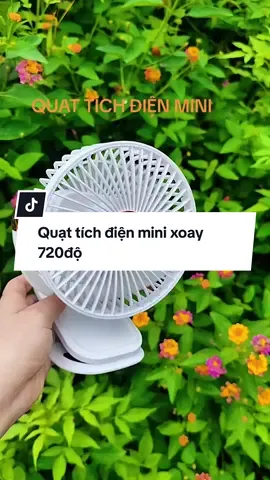 Quạt tích điện mini kẹp bàn xoay 720 độ  #quat #quattichdien #quattichdienmini #giadungtienich #chienreview 