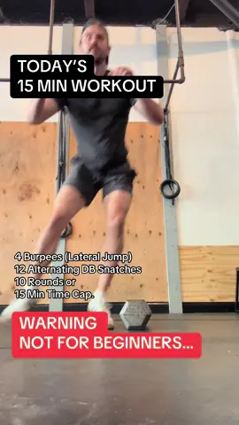 🚨 Advanced workout alert 🚨 Actors! This is NOT your average 15-min sweat session. ⚡️4 burpees + lateral jump ⚡️12 alternating dumbbell snatches ⏱️ 10 rounds OR 15-min time cap 👉 Warning: this is NOT for beginners. If you’ve never learned a dumbbell snatch, don’t try this alone. Get in a real gym with a qualified coach. This is just a peek behind the curtain of what advanced training can look like. 📍I coach at Liberated Fitness, 110th & Columbus in NYC. Want to learn movements like this (safely)? DM me and come take a free class. #Fitness #crossfit #actors #mindset #quickworkout 