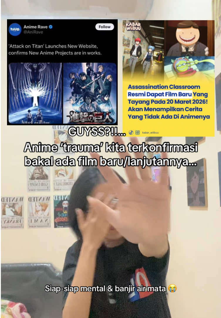 AOT & Assasination Clasroom bakal ada film baru-nya… 4NJRITT?!! 🫵😭‼️ #anime #assasinationclasrooom #AttackOnTitan #fyp #fypシ゚ 