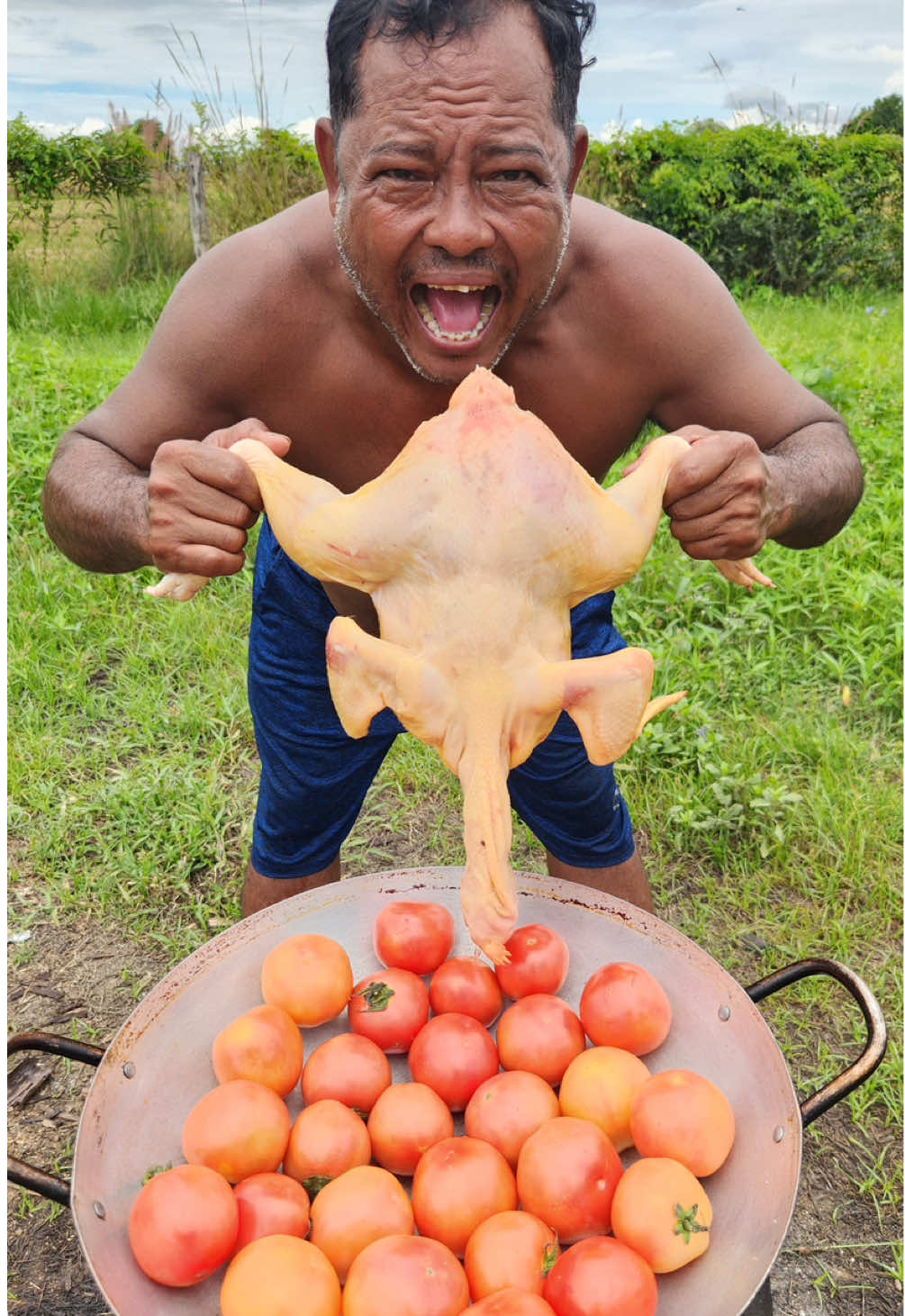How to cook chicken with tomatoes recipe #tiktokfood #chicken #tomato 