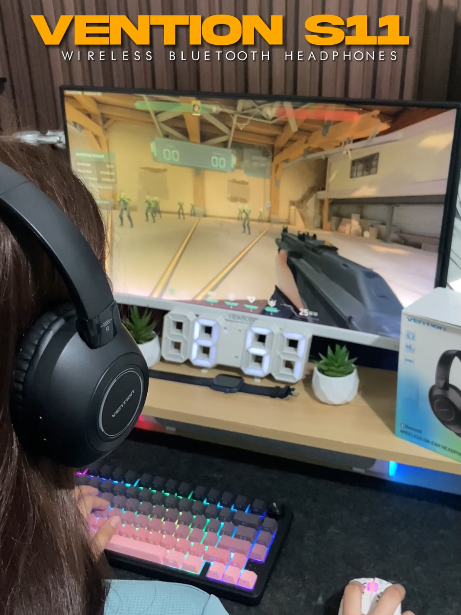 Why settle for less when you can have it all? The Vention S11 Wireless Bluetooth Headset gives you crystal-clear sound, deep bass, and all-day comfort, perfect for gaming, music, and work calls.Upgrade your audio experience today! #WirelessHeadset #TechTok #SoundUpgrade #MustHaveFinds #ViralOnTikTok