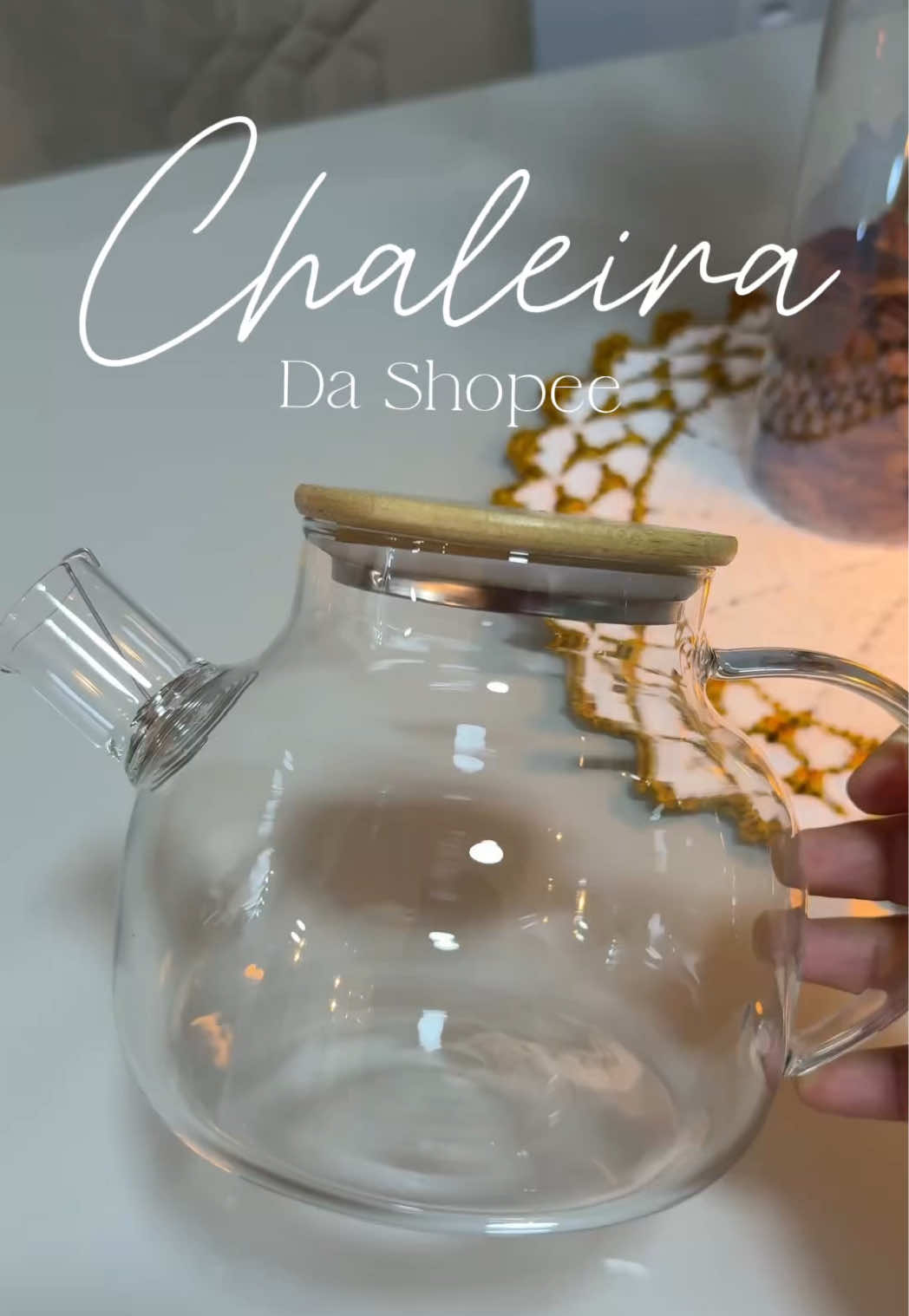 Apaixonada em minha chaleira de vidro da Shopee 🫖🕊️ #paz #chaleira #shopee #rotina #casanova 