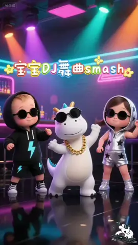 宝宝DJ舞曲 smash 奶龙们的狂欢派对，太嗨了！#早教儿歌制作原创儿童舞蹈3到6岁视频教学 #儿歌100首最火早教儿歌 #启蒙幼儿早教儿歌动画每天更新 #亲子互动 #儿歌启蒙 