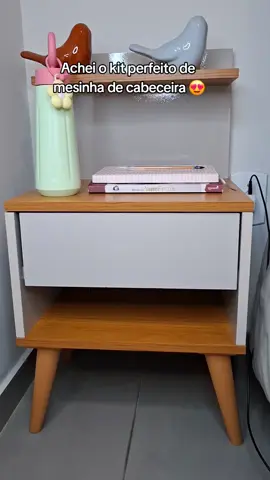 Kit com duas mesinhas de cabeceira estilo retrô 😍😍 #fyp 