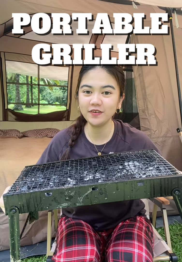 Portable griller na perfect dalhin for camping trips and pwede #portablegriller #griller #campingrill 