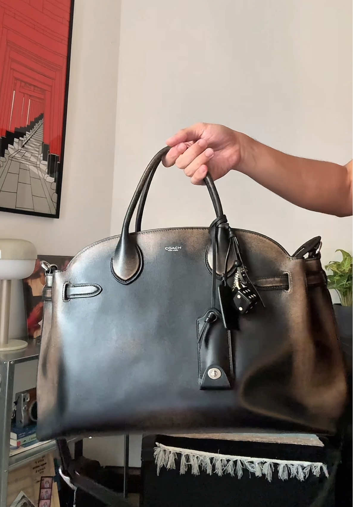 I AM OBSESSED!! 😍 @Coach  Empire Carryall 40 in Loved Leather  #coachbag #coachempirecarryall 