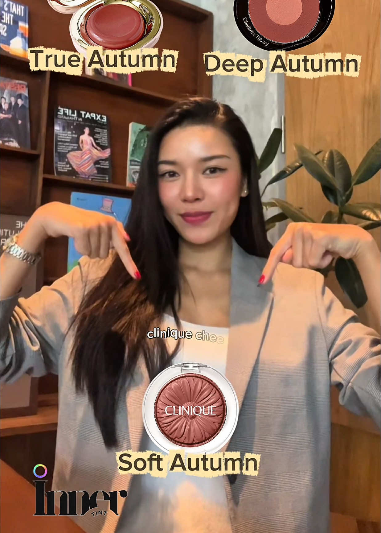 🍂🧸 ลิปและบรัชโทนอบอุ่น = คีย์ลับของสาว Autumn  สีโทนอบอุ่น ละมุน เสริมความแพง ⸻ #InnerTint #InnerTintStudio #Bangkok #astrology  #personalcolor   