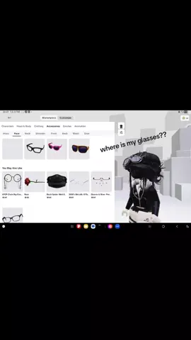 why did roblox remove my glasses?? It didn't do anything wrong bruh😭 #roblox #fyp #catalog #avatar #accessary 