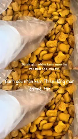 Bánh gấu nhân kem sữa Thiên Hồng#banhgaunhankem #banhgauthienhong #anvat #banhgau 