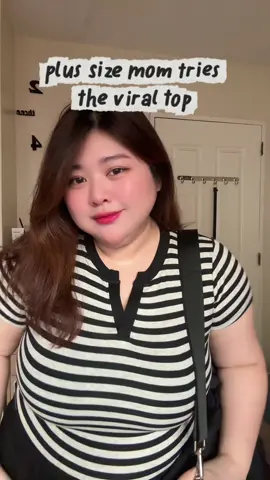 Love this top so much! Another striped fave 🖤✨ #plussizetop #plussizefashion #topsrecommendation #cottontop #topsforwomen 