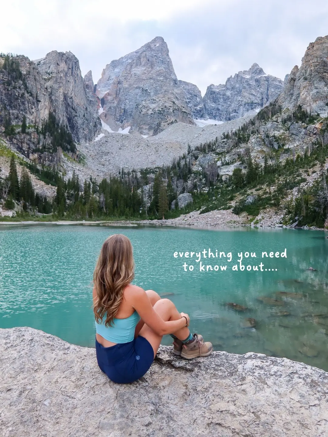 If you’re planning a trip to Wyoming, you’ve probably seen photos of the insanely turquoise waters of Delta Lake. Let me tell you—it’s just as magical in real life!! But here’s the thing: this hike is not for beginners. 📍 Trailhead: Start at Lupine Meadows Trailhead 🥾 Distance: ~7.5 miles roundtrip ⬆️ Elevation Gain: About 2,300 ft ⛰️ Difficulty: Strenuous (especially the last .5 mile) The trail starts out manageable, but once you cut off toward Delta Lake, it becomes unmaintained. The final half mile requires scrambling over boulders and navigating steep terrain. It can feel scary going up—and even scarier coming back down if you don’t know what you’re doing. I’ve done this hike twice now, and my biggest advice is: don’t go alone. Hike with someone skilled, bring plenty of water, and be ready for a real challenge. That said, when you reach Delta Lake and see the glacier-fed turquoise water framed by the Tetons—it’s one of the most unforgettable sights you’ll ever witness.  ##deltalake##grandtetonnationalpark##tetonnationalpark##jacksonhole##jacksonholewyoming