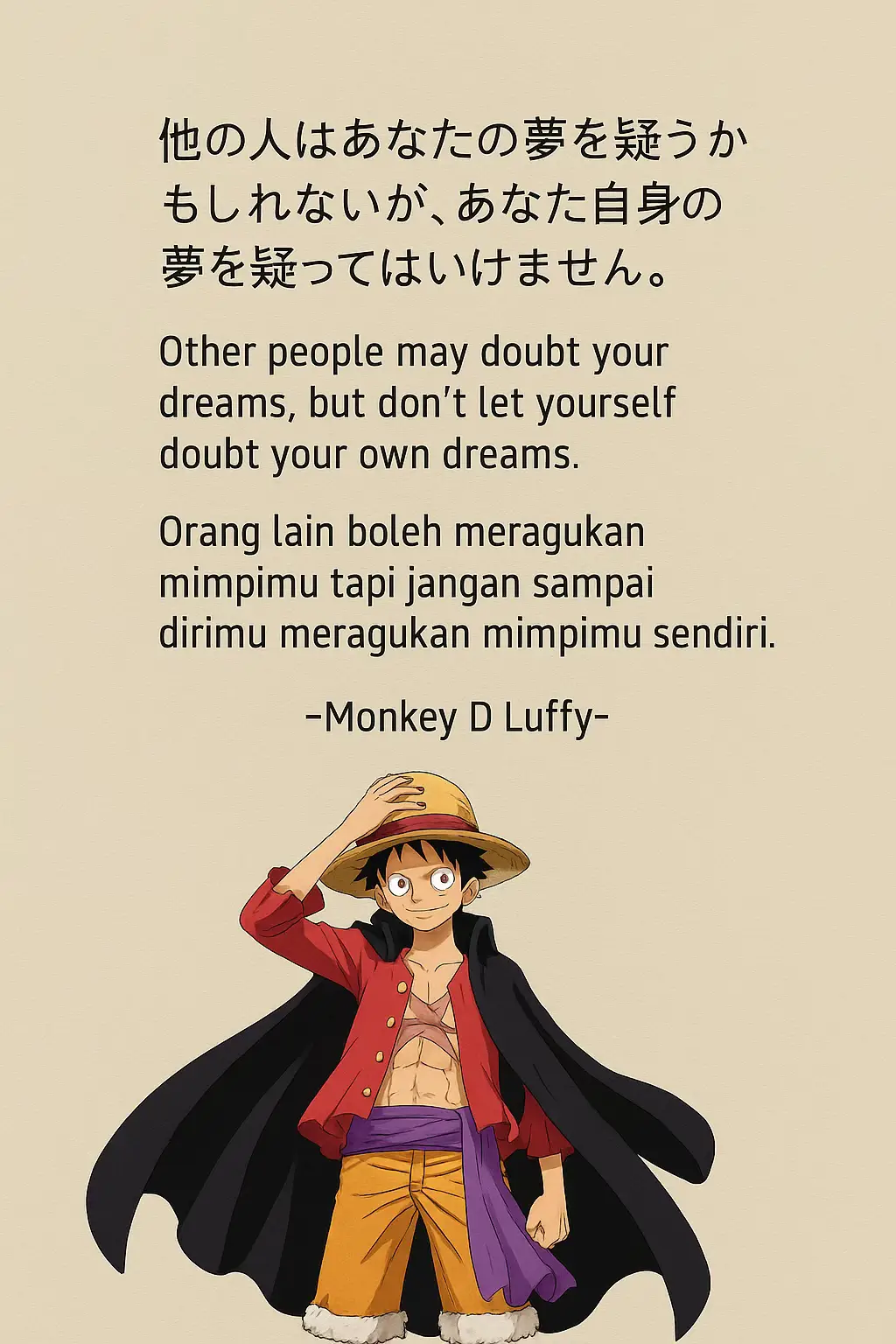 #luffy #quotes #katakata #fyp 