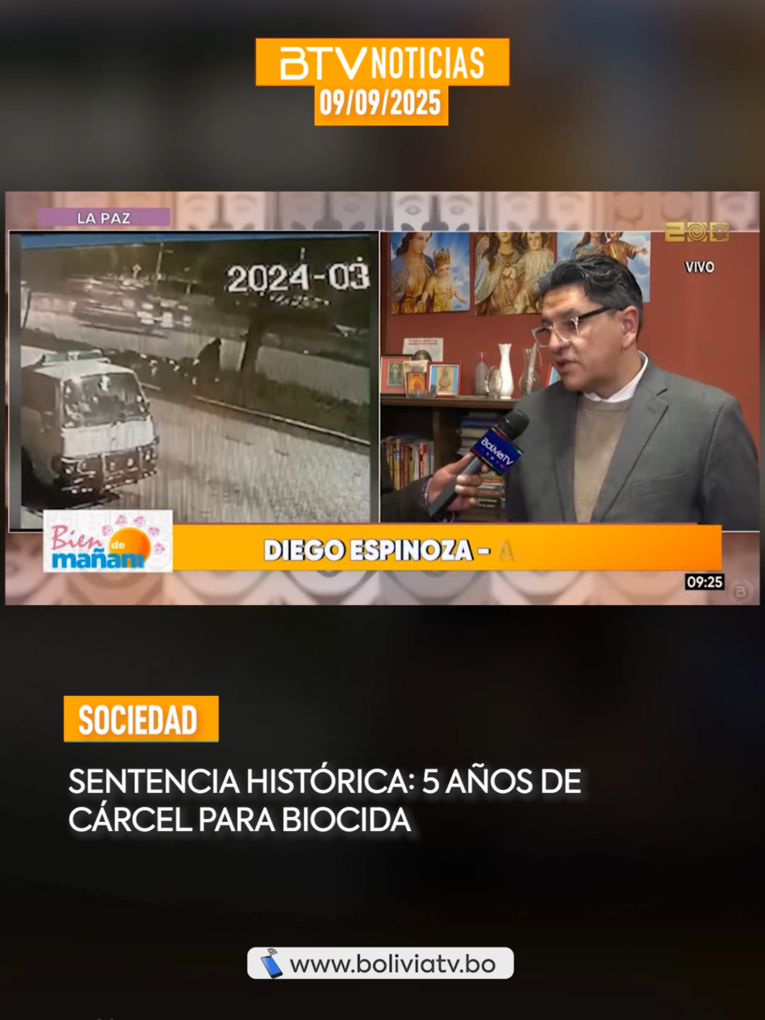 🔴 La justicia condenó a cinco años de prisión a un biocida que torturó por cuatro horas a un perro, que se encontraba descansando bajo el sol, hasta causarle la muerte.  👉 El abogado Diego Espinoza informó que el proceso judicial se extendió por un año y seis meses. Además, adelantó que se solicitará que el implicado, D.P., cumpla la totalidad de su pena en el penal de San Pedro en #LaPaz.