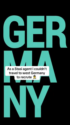 As a Stasi agent I couldn’t  travel to west Germany to recrute spies 🕵️‍♀️ #eastgermany #stasi #historytok #coldwar #spy 