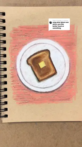 Replying to @shrimpz◡̈ the butter spread was so fun to do✨🧈 #oilpastel #oilpastelart #stopmotion #arttok #sketchbookart #oilpasteldrawing 