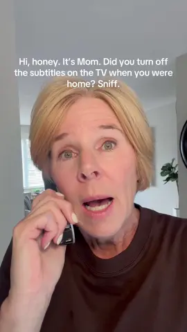 Hi, honey. It’s Mom. Thanks to a decline in estrogen, I can’t hear as well as I used to and I need subtitles on the TV. Thankfully, that is the only menopausal symptom I have. Sniff. ##funnymom##subtitles##comedyreels##funnyvids##relatablecomedy##comedyreels##comediansoftiktok