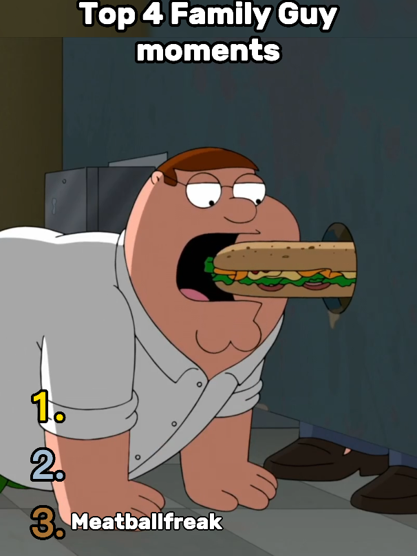 Top 4 Family Guy moments Part 11 #funny #top5 #petergriffin #stewiegriffin #familyguy #fyp