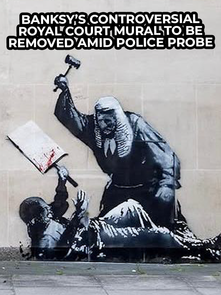 A new Banksy artwork at the Royal Court of Justice is set to be removed, HM Courts and Tribunals confirmed. #Banksy #News #GBNews