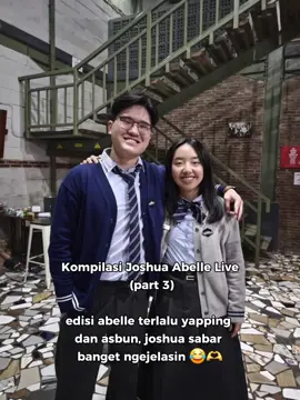 Kompilasi Joshua Abelle Live (Part 3) Ini salah satu live legend soalnya isinya Abelle asbun tebak nama-nama Univ, 5 menit sendiri nih wkwkw.  ternyata walau diketawain dan dicengcengin sama yang lain, Josh sabar banget ngejelasin ke Abelle singkatan sama lokasi universitas yang ada di indonesia. Josh juga selalu nanggepin abelle. walau aku suka keduanya, tapi, beneran makasih banyak ke @Josh udah sabar banget ke @Abelle 🥺🫶 abelle beruntung sih ketemu josh hehe. semoga keinginan makan gultik terpenuhi tp jangan kena food poisoning ya belle😂 desember nanti kalian semua harus ketemu wkwk.  (btw ngedit ini ada aja kendalanya tbtb kehapus makanya baru upload😭🙏) #coc #jobelle #cocs2 #joshua #abelle