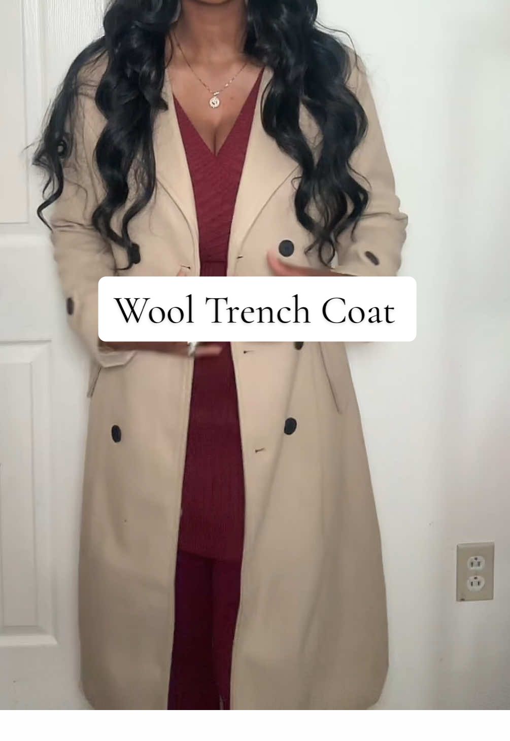 This is a great quality trench coat and the price is amazing #trenchcoat #womenscoats #fallfashion #longcoat #closetmusthaves #woolcoat 