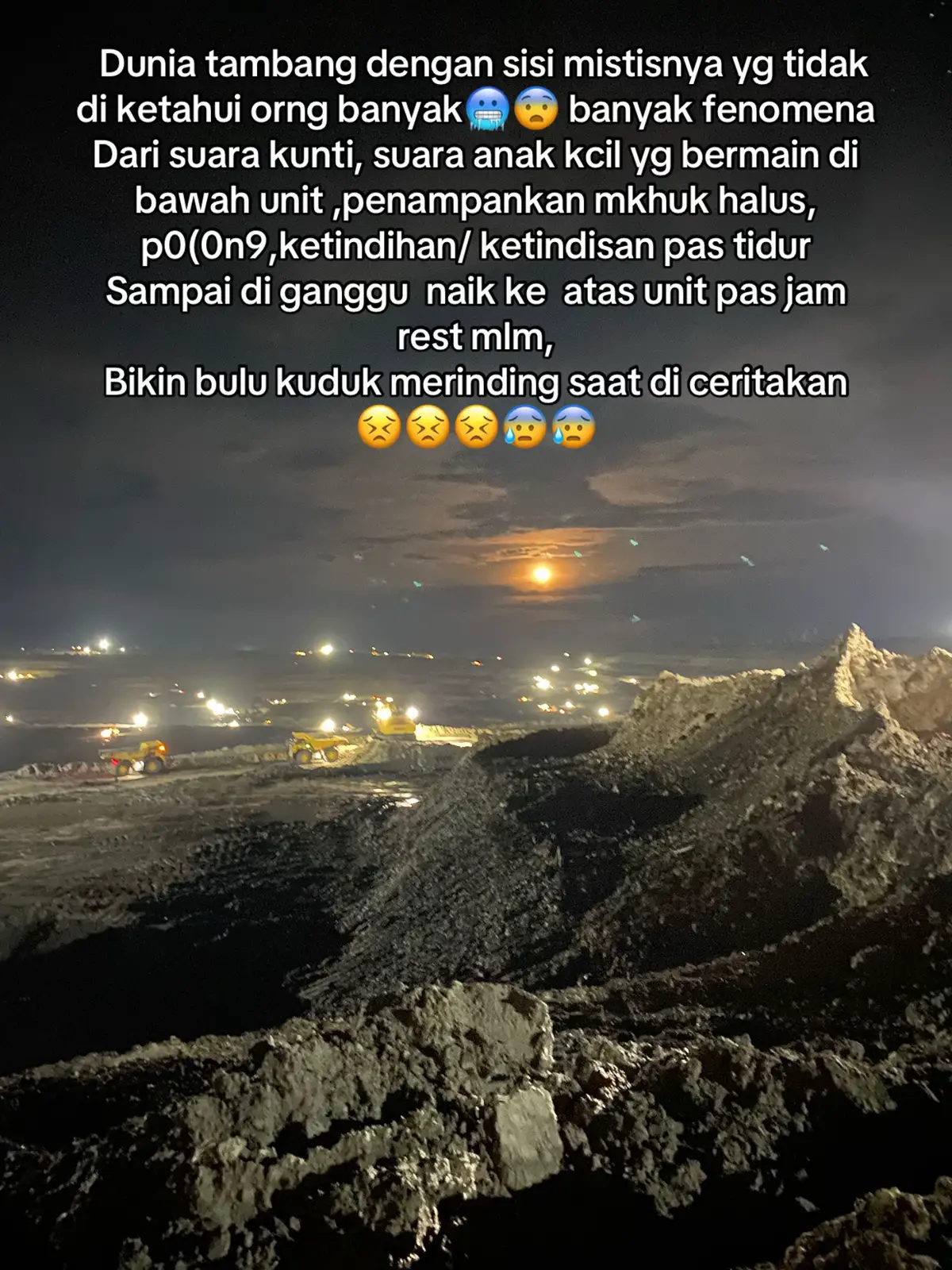 Sisi mistis dunia pertambangan👻#storytambang #opratormuda_punyacerita #ceritatambang 