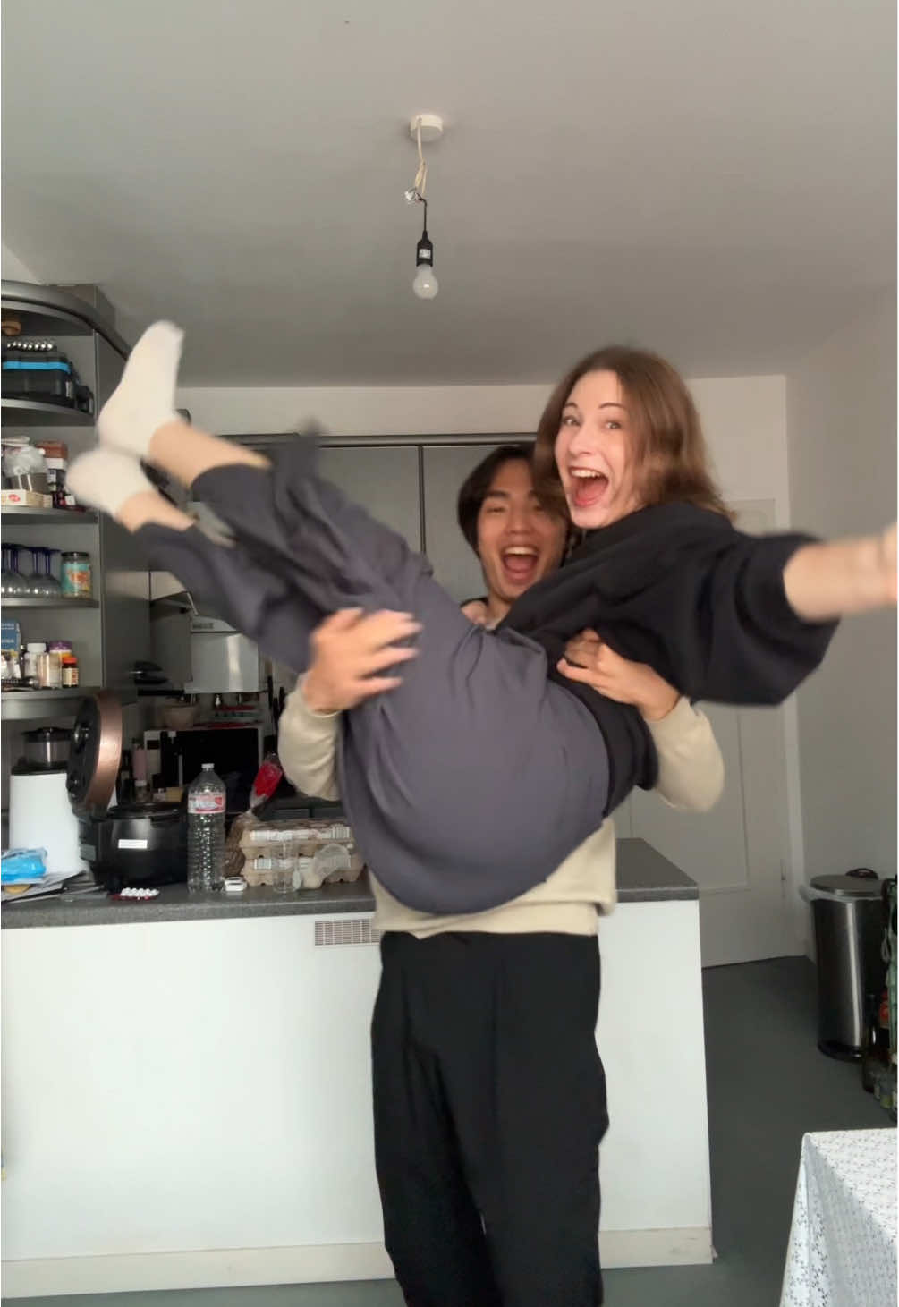 Our mood when we get back together at home every day 💃🏼🕺🏻 #foryou #fyp #trending #goals #couple #couplegoals #Relationship #relationshipgoals #internationalcouple #mixedcouple #dating 